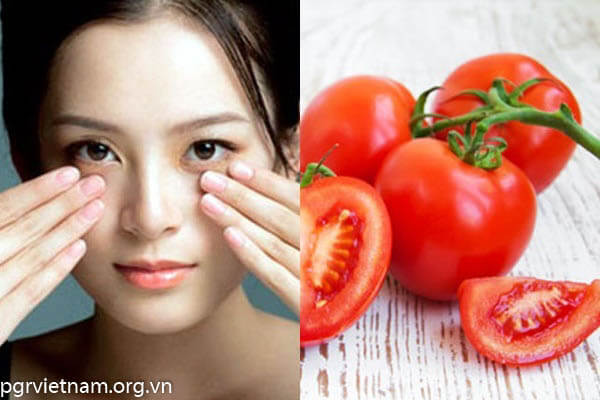 Cà chua giúp giảm thâm quầng mắt
