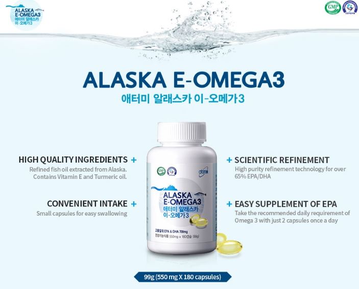 Dầu gan cá Atomy Alaska E Omega 3