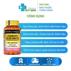 Công dụng của sắt hữu cơ Mason Ferrous Gluconate