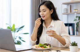 Dùng sản phẩm bổ sung vitamin A đúng cách sau bữa ăn
